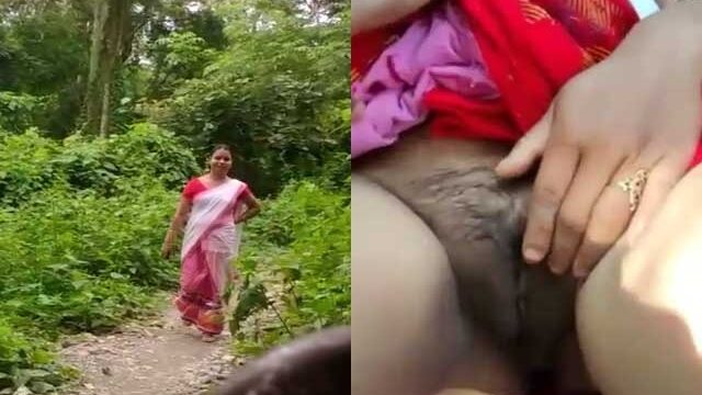 Assamese housewife enjoying sex outdoor with bf