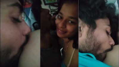 Hungry BF desi boob suck video with his GF MMS XXX